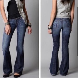 Citizens for Humanity COH Blue Ingrid Low Waist Flare Jeans 002-001 Size 29